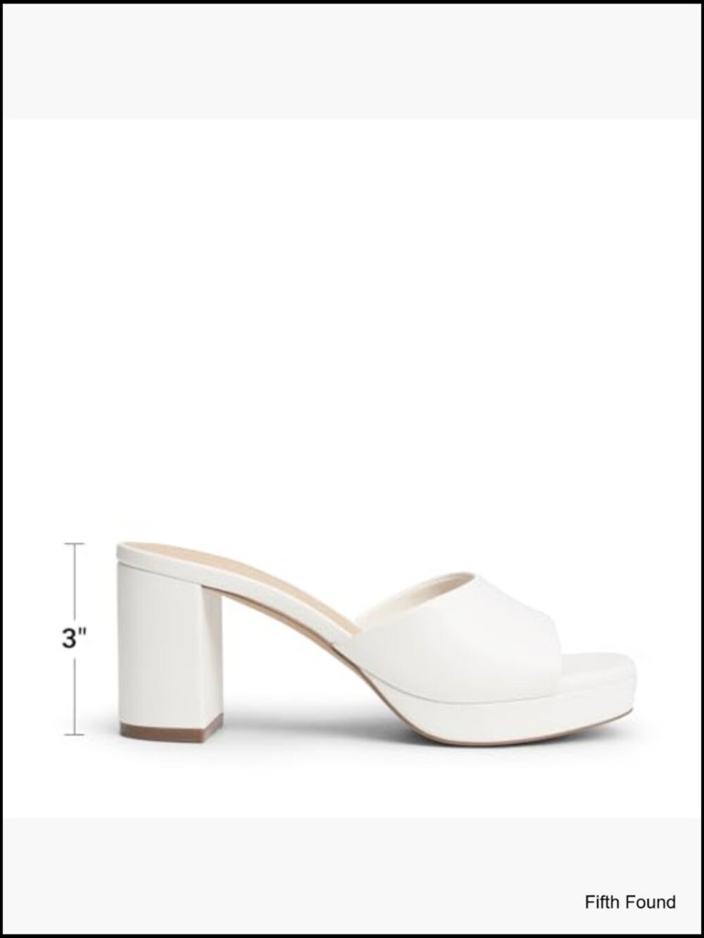 Platform Block Heel Mule Sandals, Square Toe Ankle Strap Slip On Heels - Picture 4 of 7